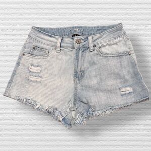 Rewash The Riley Denim 2" Shorts Women 27 Blue Light Wash Distressed High Rise